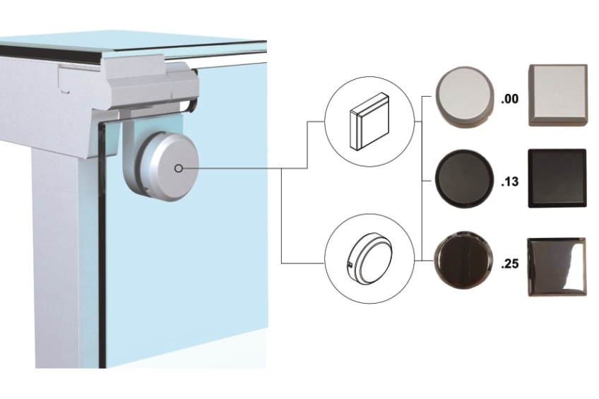 Flat linear glasses professional lift up opening - NEM 087 - 4