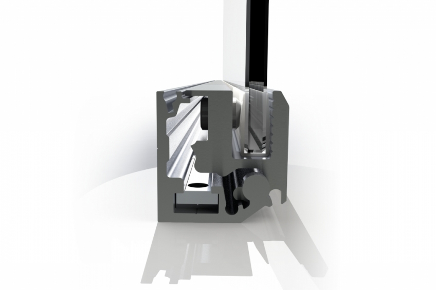 Lift down opening for flat linear glasses - NEM 071 - 4