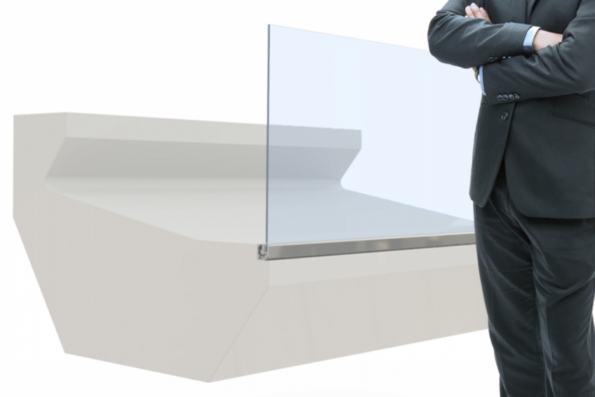 Lift down opening for flat linear glasses - NEM 071 - 5