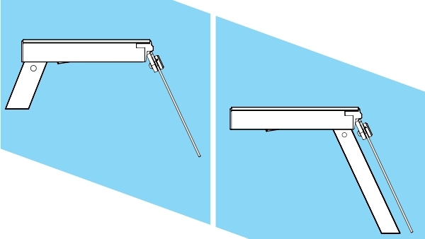 Flat linear glasses 25° professional lift-up opening - NEM 088