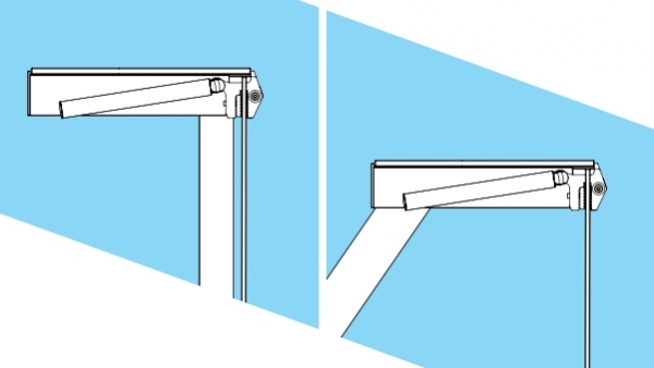Lift up opening system for tempered flat linear glass panels - NEM 081