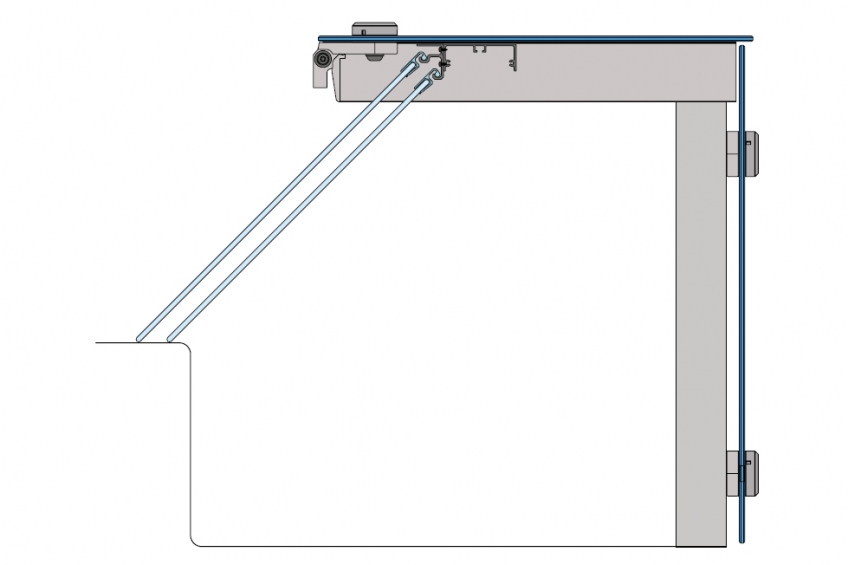 Swing opening for linear glass panels - NEM 087A - 5